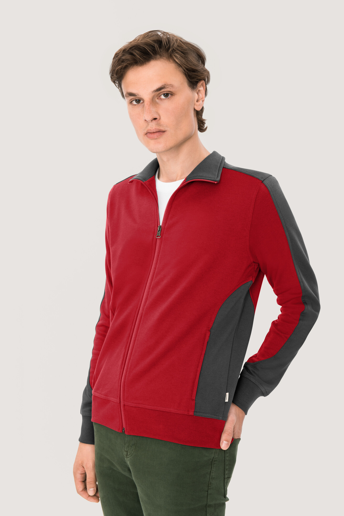 HAKRO Sweatjacke 477 Contrast Mikralinar® HAKRO Sweatjacke 477 Contrast Mikralinar®