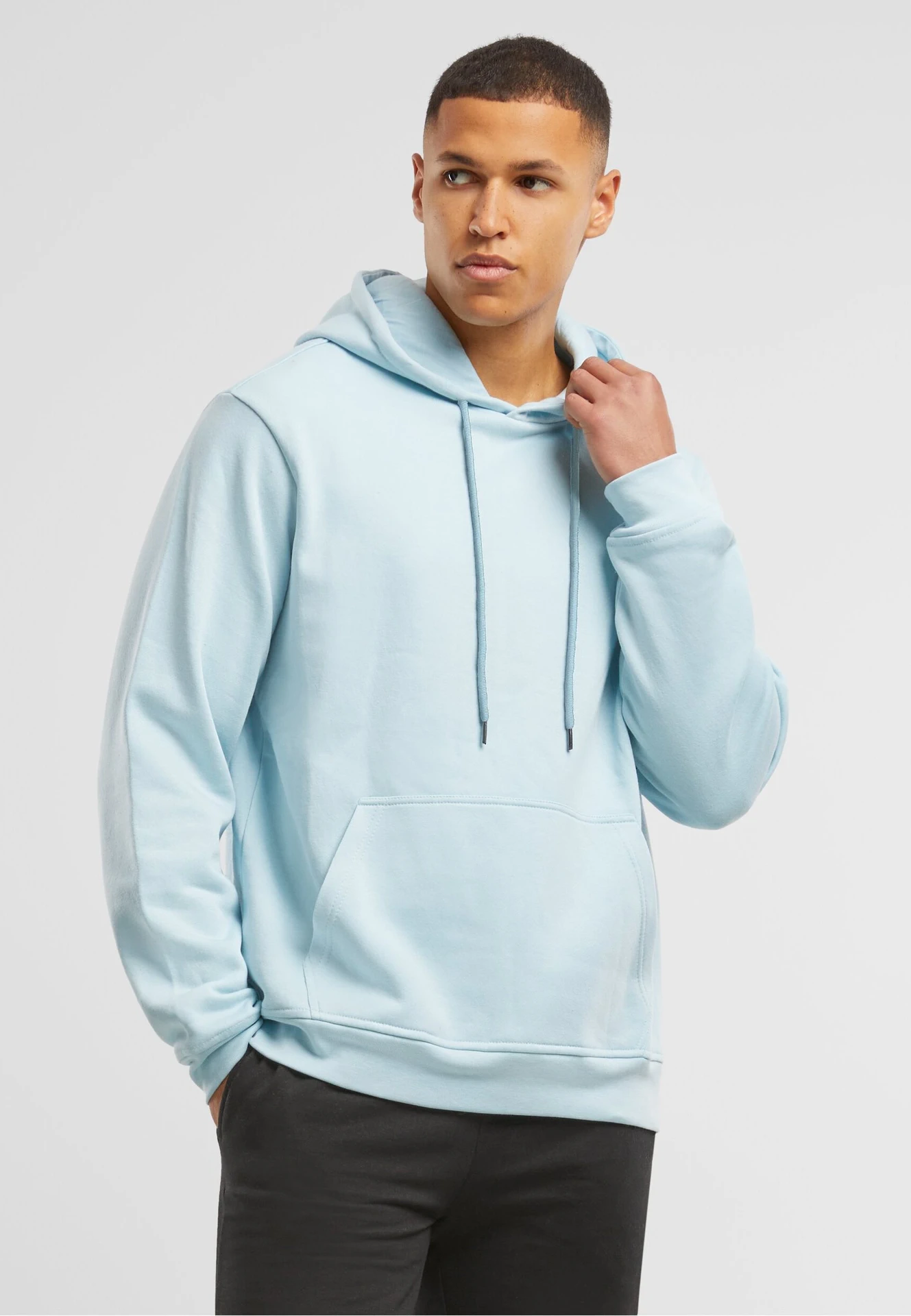 BYB-BB001-basic-hoody-oceanblue-model-0 Build Your Brand Basic Hoody