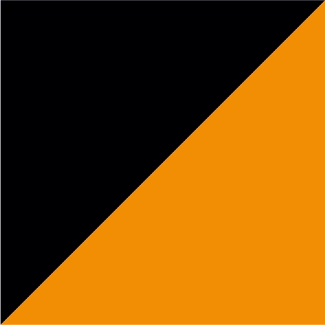 jet black/orange crush