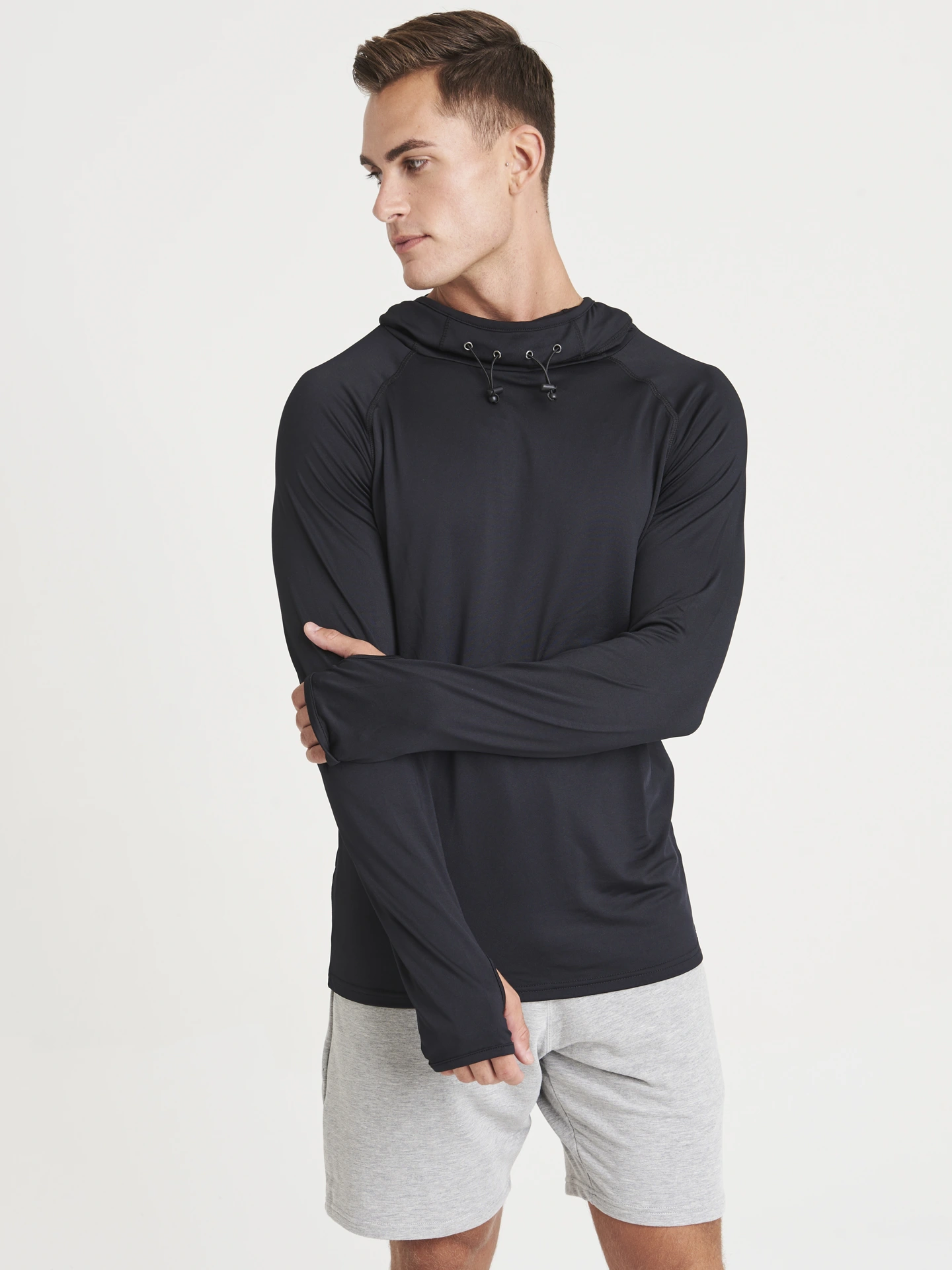 Just Cool Men's Cool Cowl Neck Top