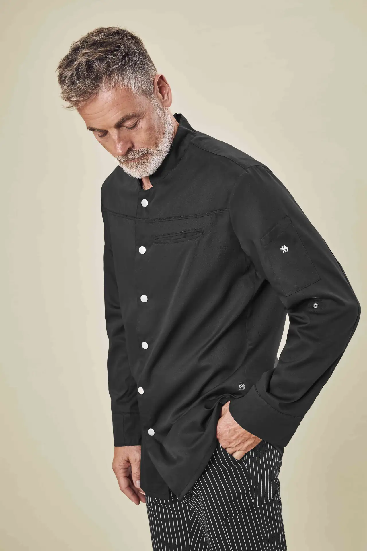 greiff-5589-h-kochhemd-rf_6340_schwarz-model-1 GREIFF Kochhemd 'Falstaff Profi' Regular Fit