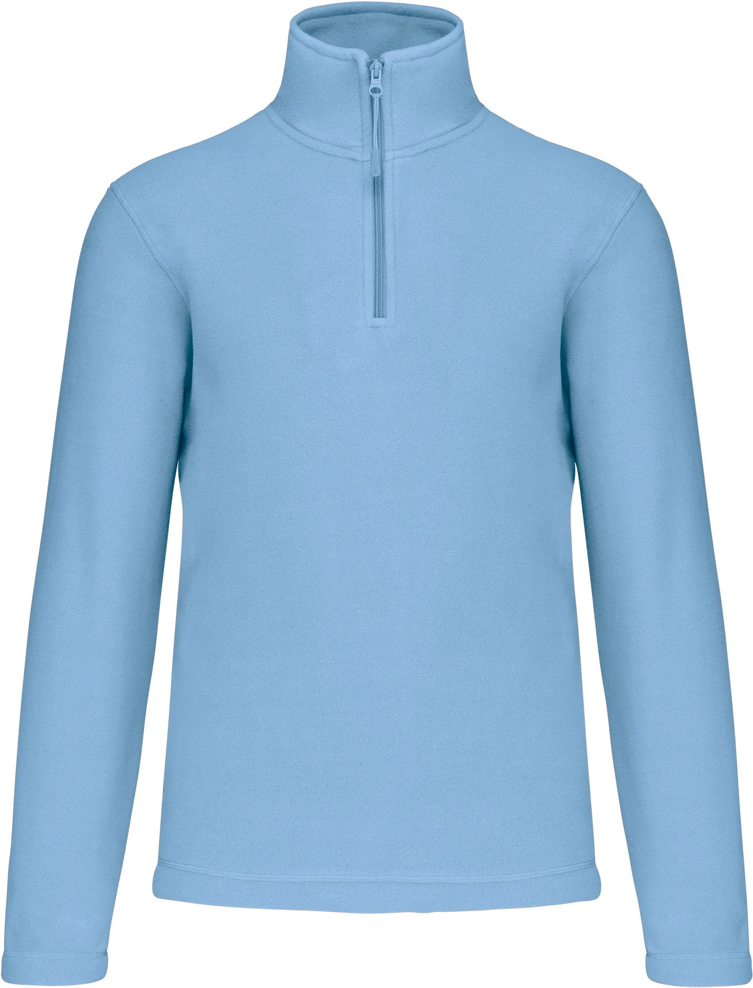 kariban-K912-microfleece-pullover-mit-viertel-zip-enzo-skyblue-front-3 Kariban Microfleece Pullover mit 1/4 Zip "Enzo"