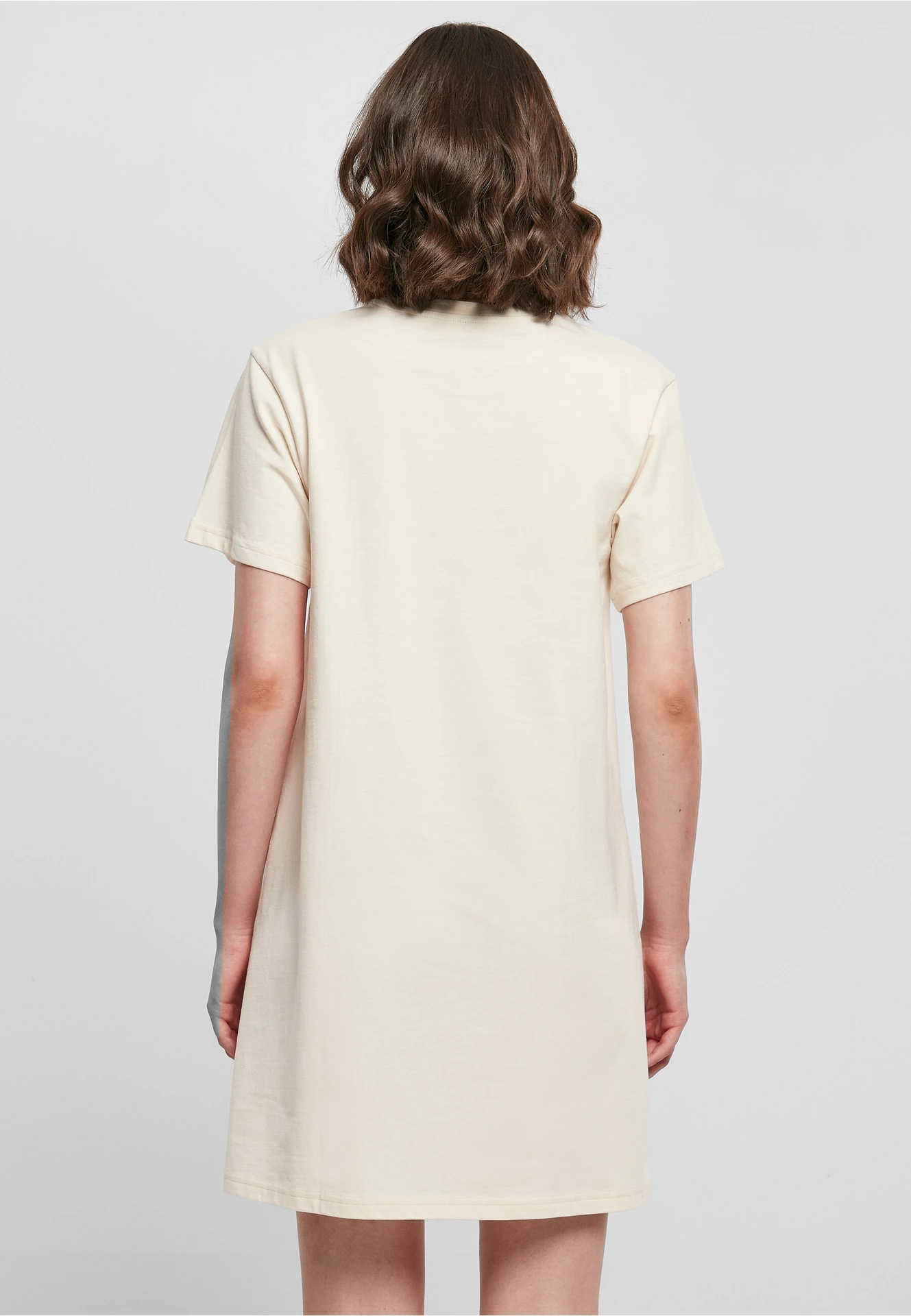BYB-BY214-ladies-t-shirt-dress-whitesand-model-2 Build Your Brand Ladies Tee Dress