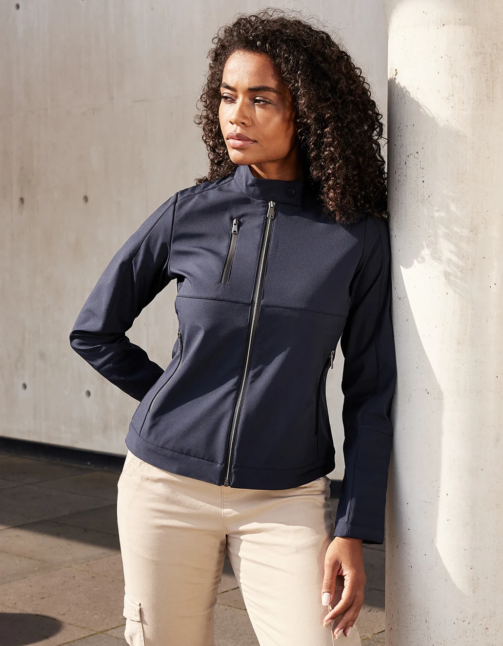 jn1315-ladies-softshell-jacket-model-0 James & Nicholson Ladies´ Softshell Jacket (1315)