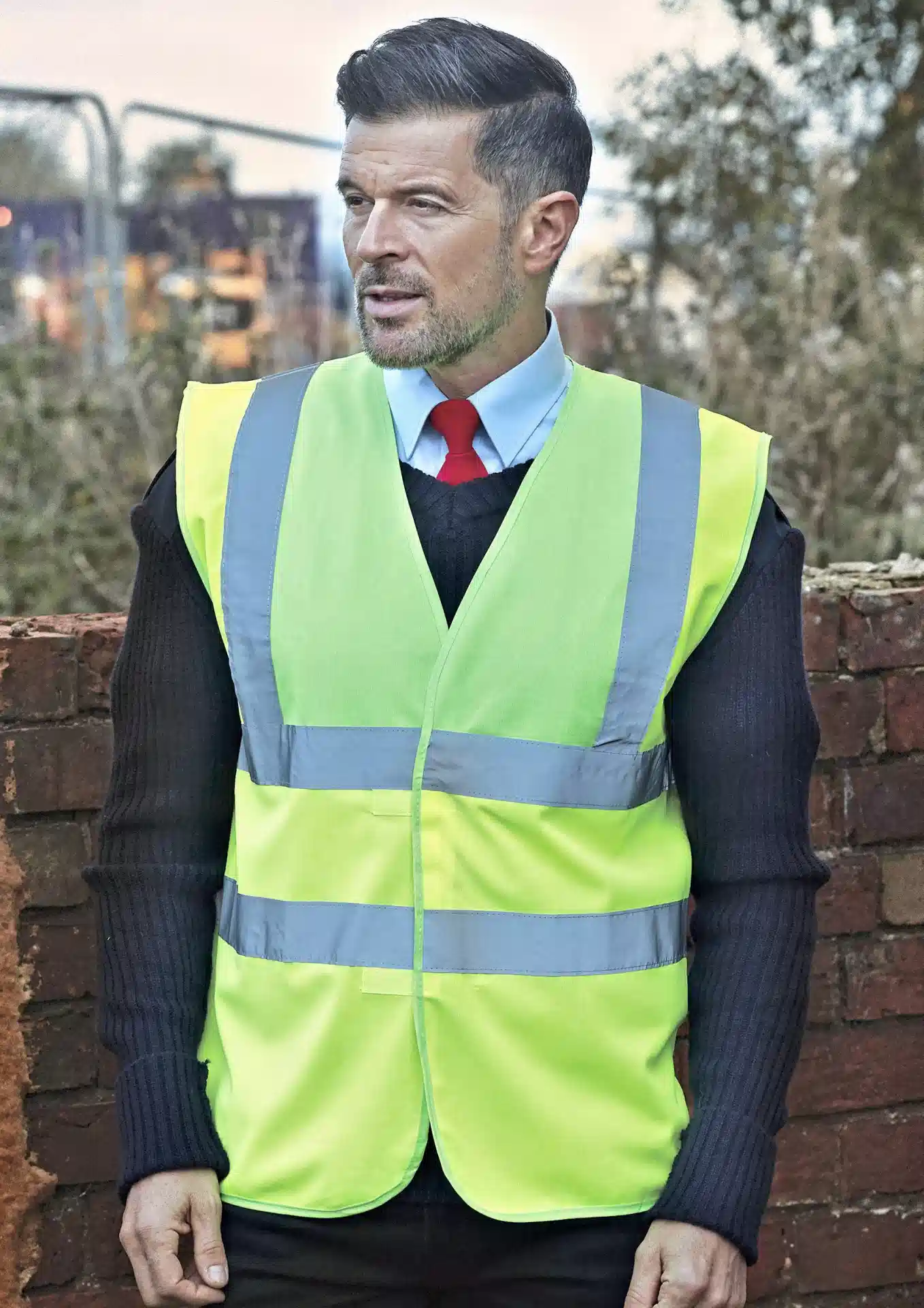 YOKO High Visability 2 Bands & Braces Waistcoat