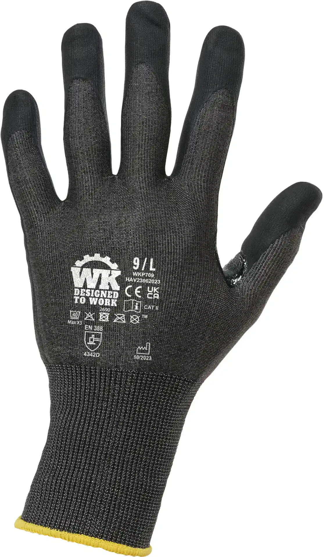 kariban-WKP709-workwear-schnittschutzhandschuhe-black-front-3 Kariban Workwear Schnittschutzhandschuhe
