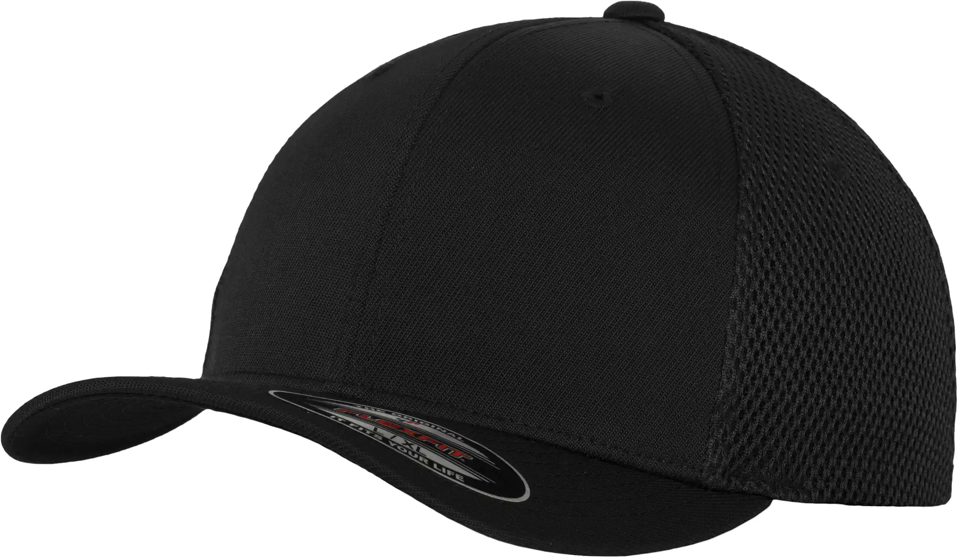 flexfit-6533-tactel-mesh-cap-black-front-1 FLEXFIT Flexfit Tactel Mesh Cap