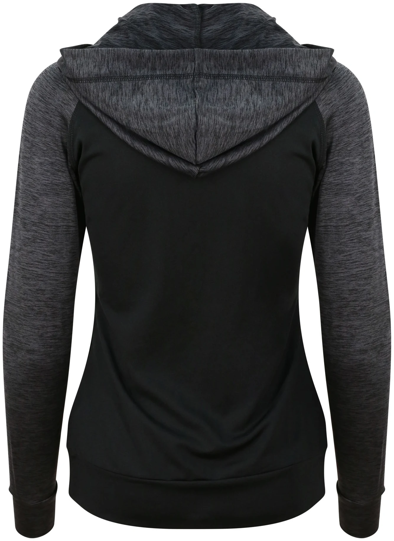 justcool-jc058-womens-cool-contrast-zoodie-black-blackslatemelange-back-3 Just Cool Women's Cool Contrast Zoodie