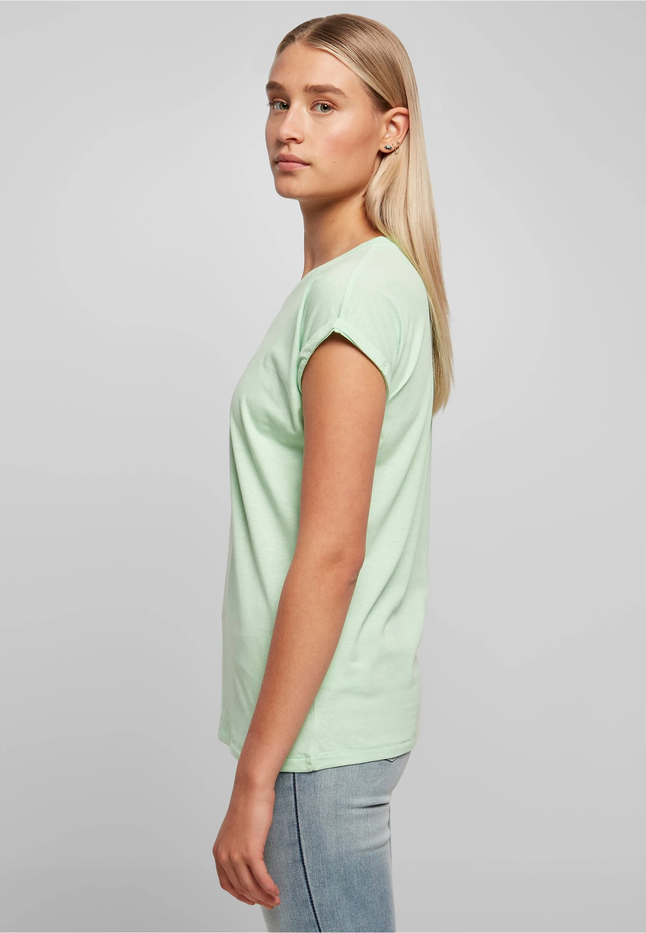 Build Your Brand Ladies Extended Shoulder Tee