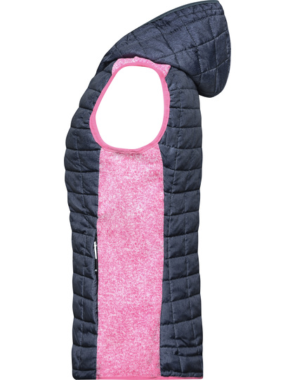 James & Nicholson Ladies Knitted Hybrid Vest