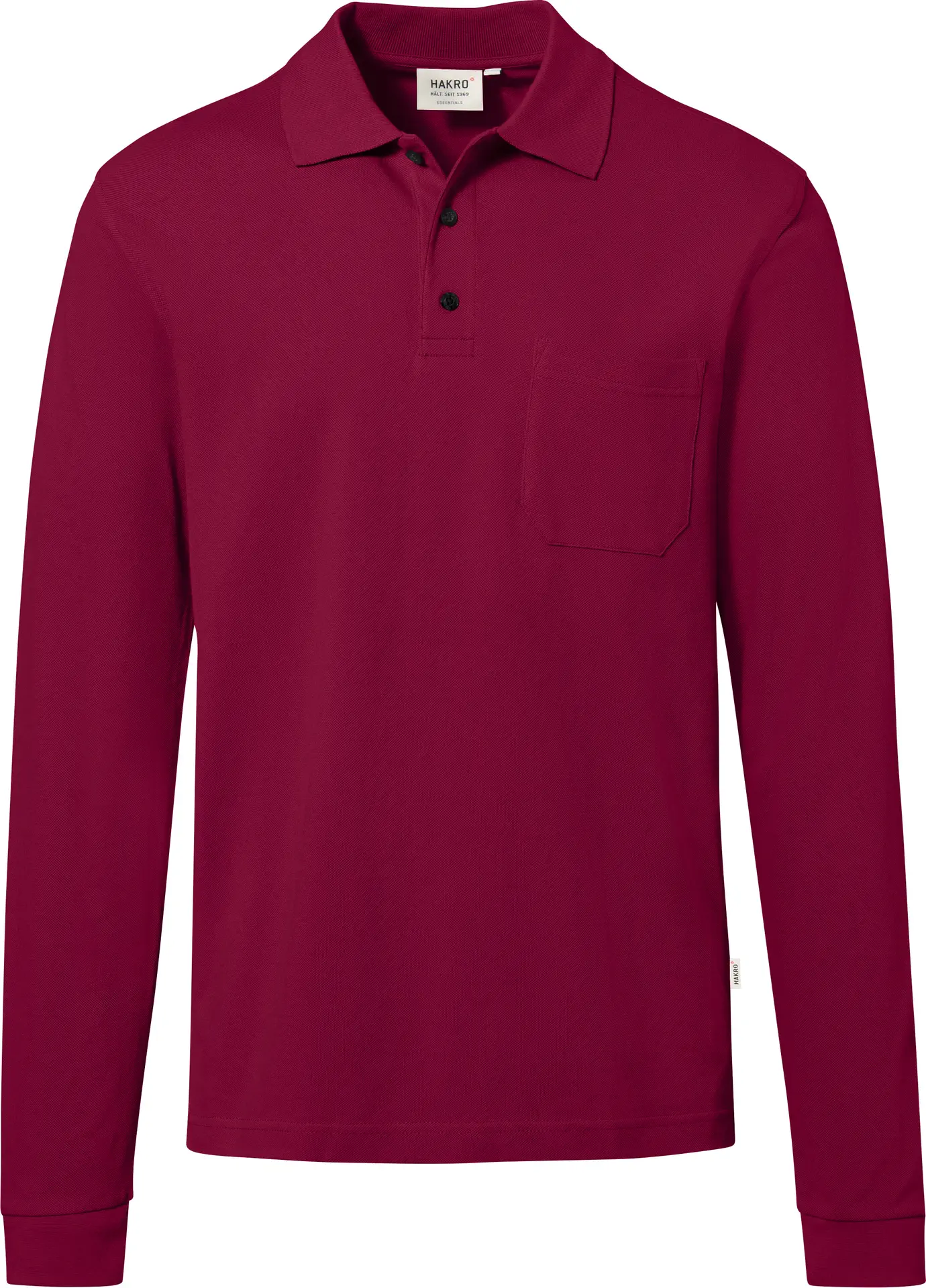 HAKRO Pocket-Longsleeve-Polo 817 MIKRALINAR® ECO