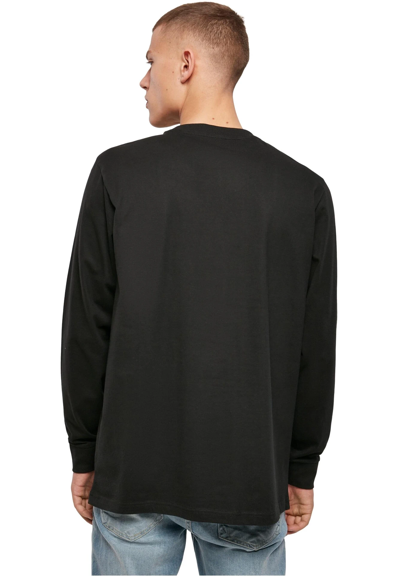 Build Your Brand Long Sleeve Tee With Cuffrib