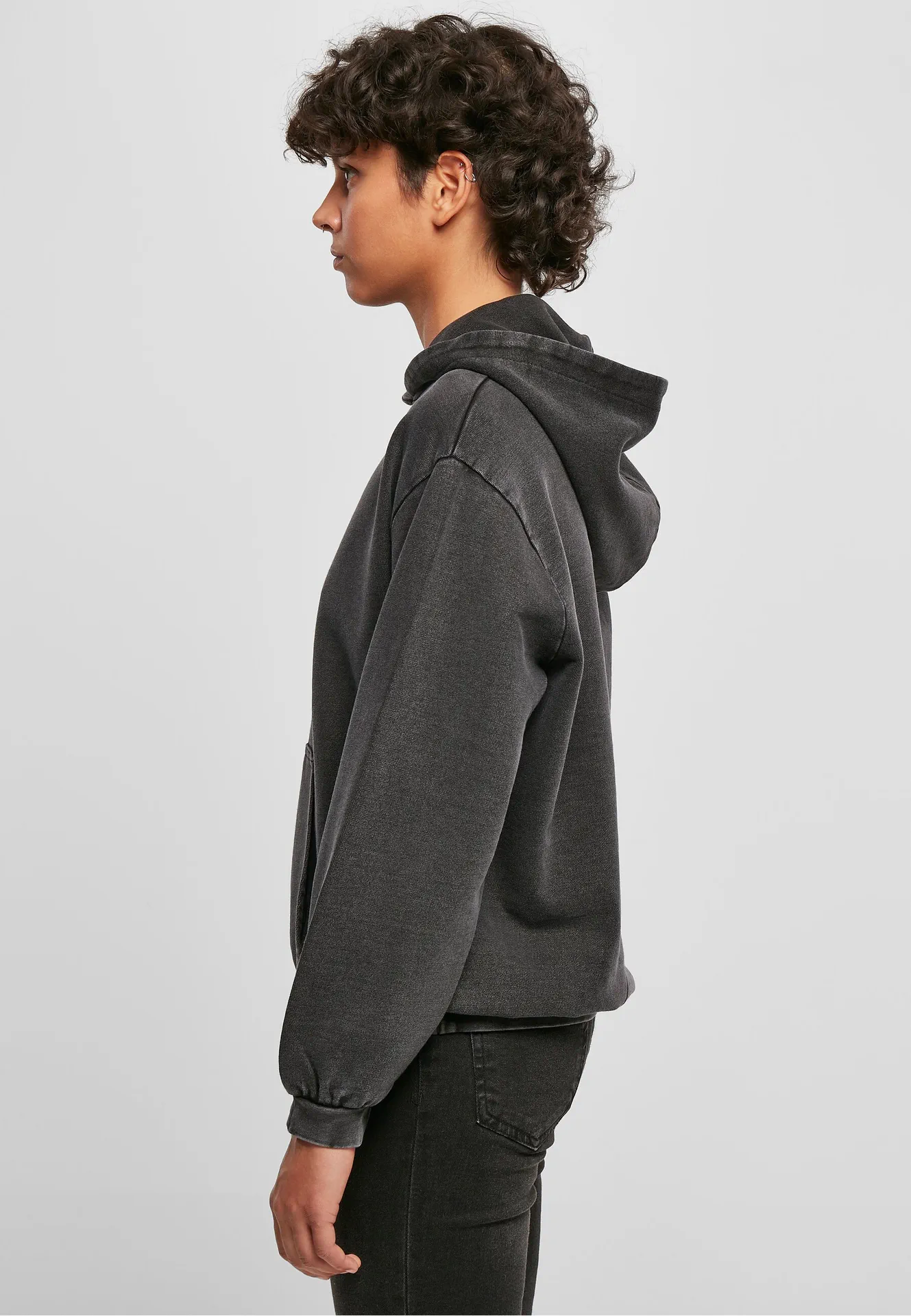 Build Your Brand Ladies Acid Washed Oversize Hoody
