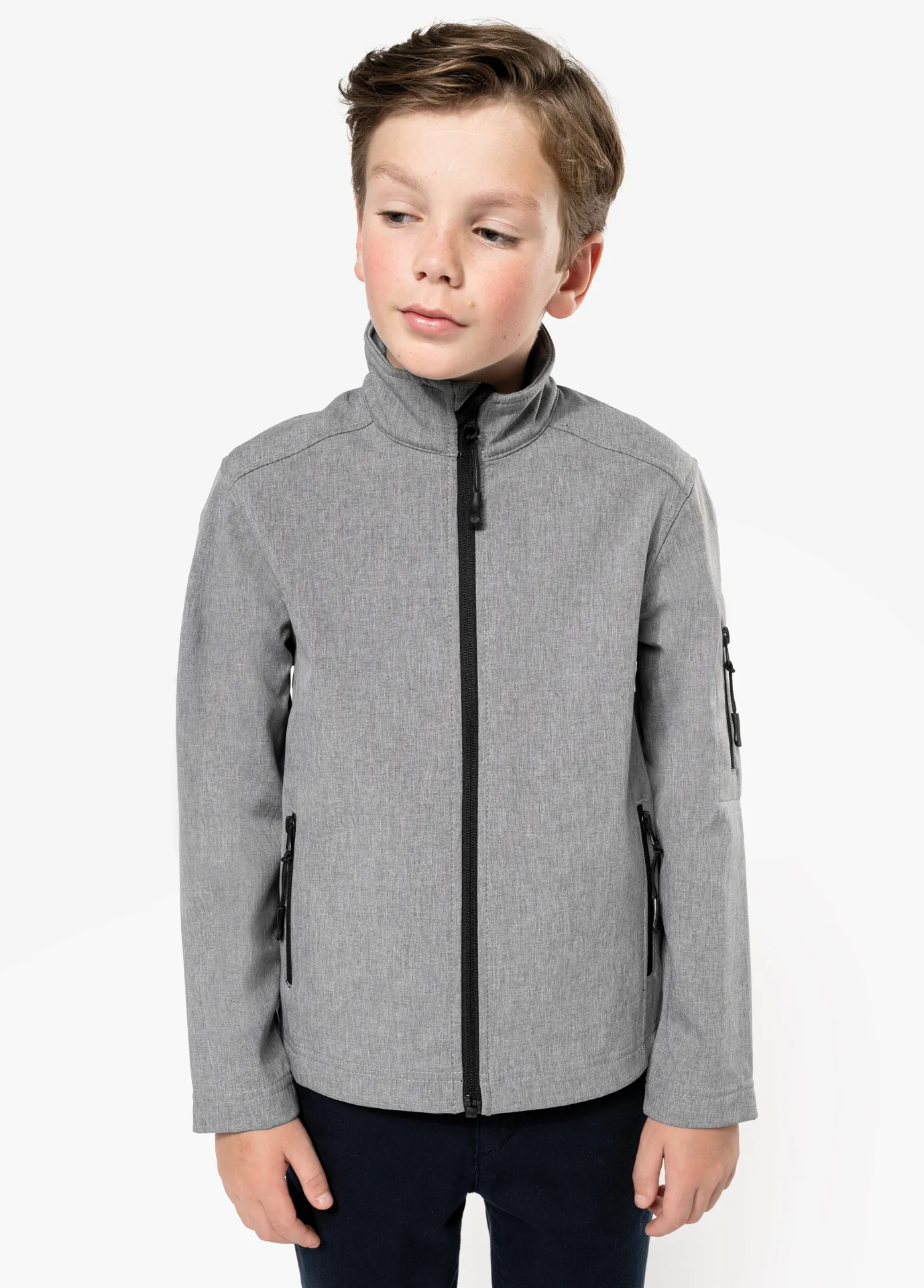 kariban-K402-kinder-3-lagen-softshell-jacke-model-0 Kariban Kinder Softshell Jacke