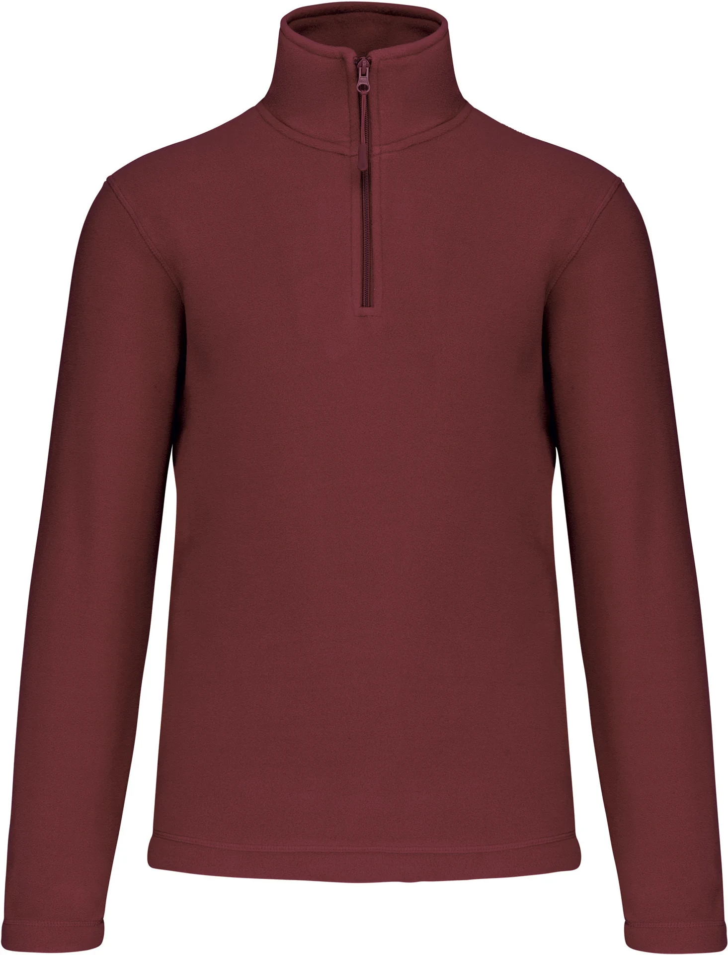 kariban-K912-microfleece-pullover-mit-viertel-zip-enzo-wine-front-3 Kariban Microfleece Pullover mit 1/4 Zip "Enzo"