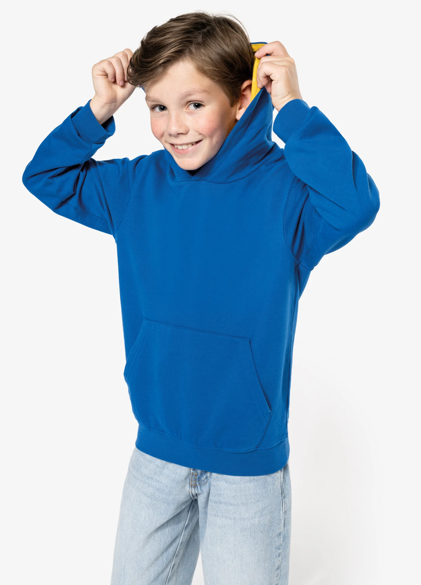 Kariban Kinder Kontrast Hooded Sweater