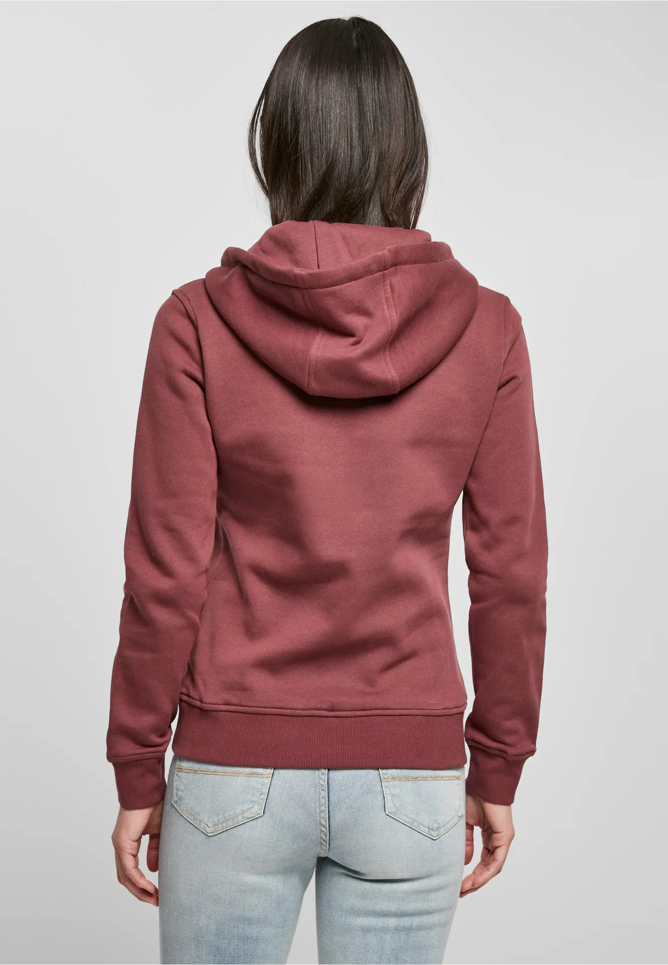 BYB-BY139-ladies-organic-hoody-cherry-model-2 Build Your Brand Ladies Organic Hoody