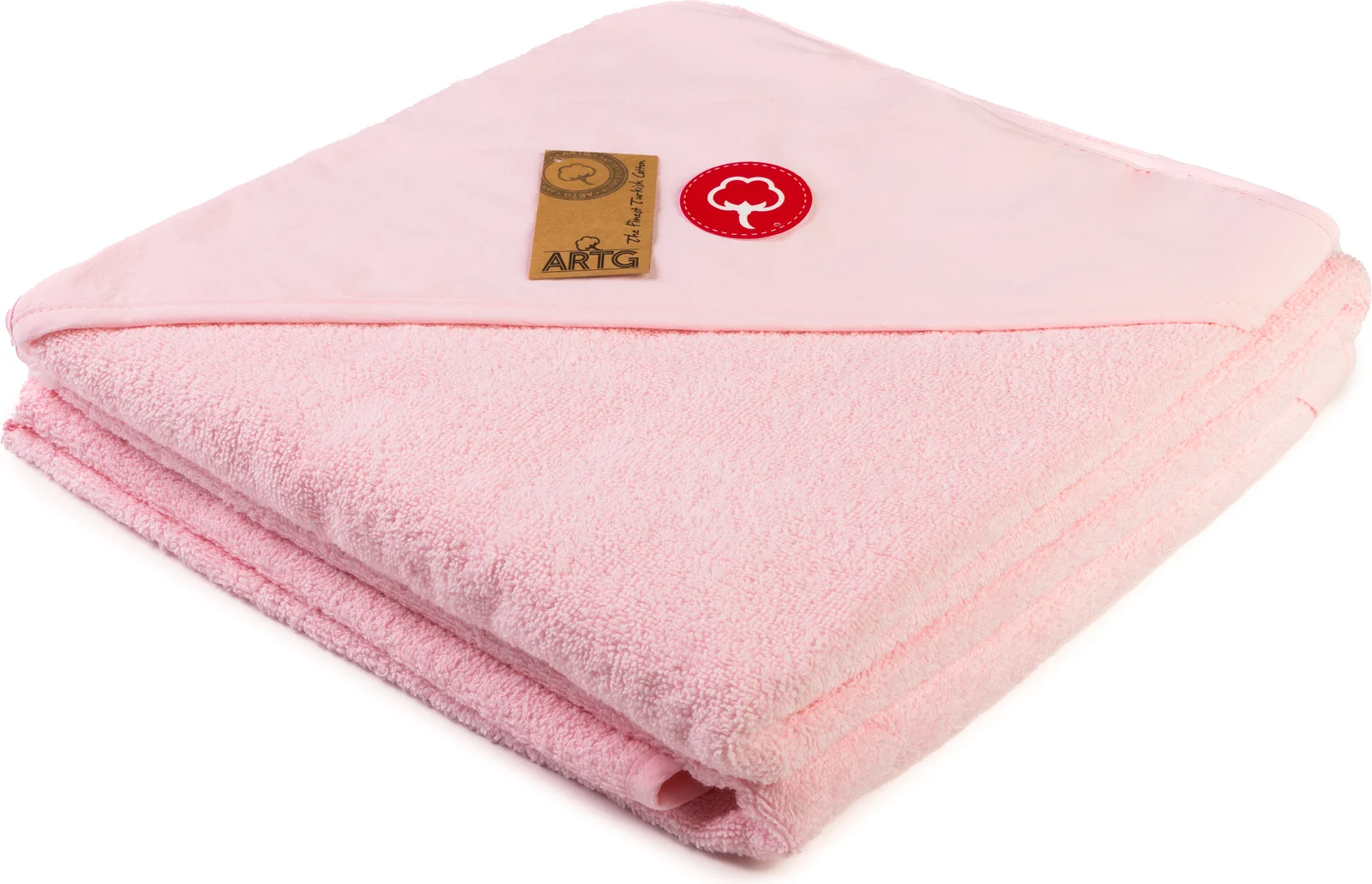 artg-ar732-print-me-baby-hooded-towel-lightpink-front-1 ARTG PRINT-Me® Baby Hooded Towel