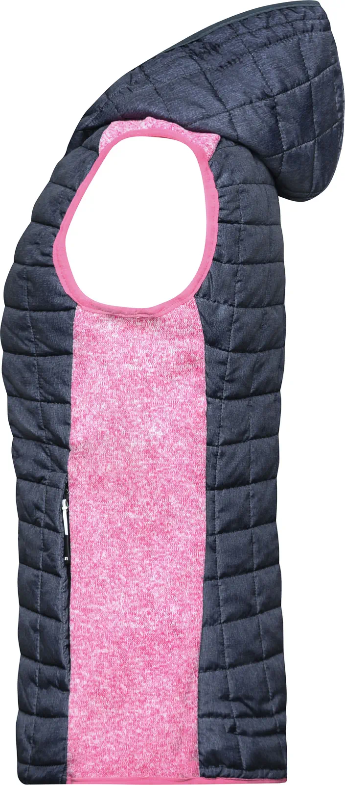 James & Nicholson Ladies Knitted Hybrid Vest