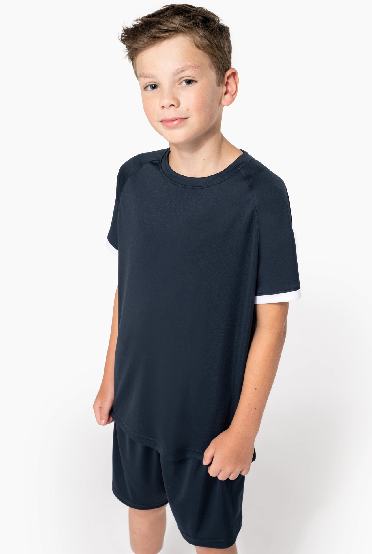 Kariban Kinder Kontrast Sport Shirt