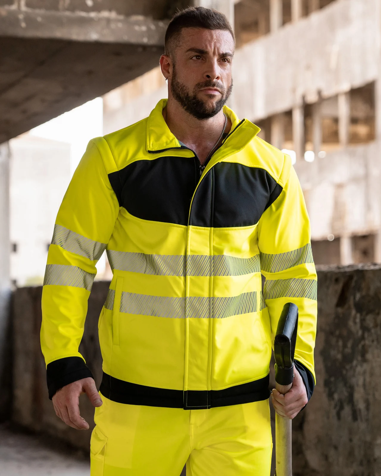 korntex-eossj-eos-hi-vis-workwear-softshell-jacket-with-printing-area-model-0 Korntex EOS Hi-Vis Workwear Softshell Jacket With Printing Area