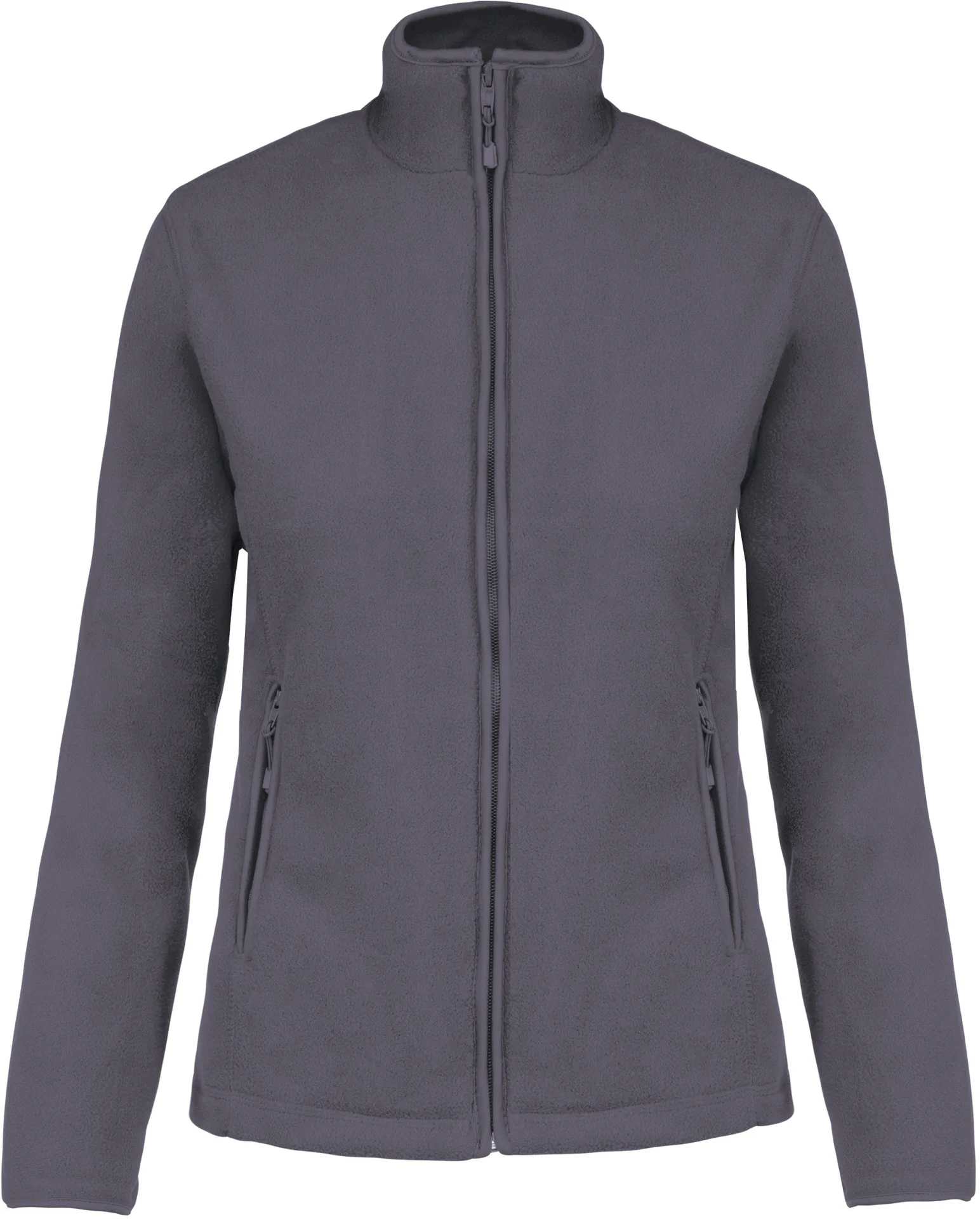 kariban-K907-damen-microfleece-jacke-maureen-convoygrey-front-3 Kariban Damen Fleece Jacke "Maureen"