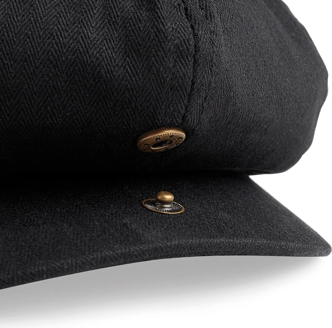 beechfield-b624-newsboy-cap-black-detail-6 Beechfield Newsboy Cap