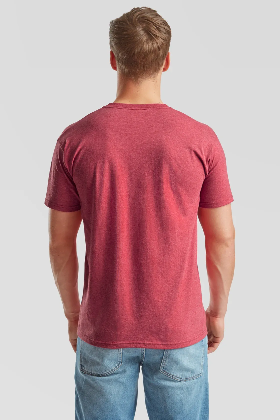 fruit-of-the-loom-61-036-0-valueweight-t-shirt-heatherred-model-2 F.O.L. Valueweight T