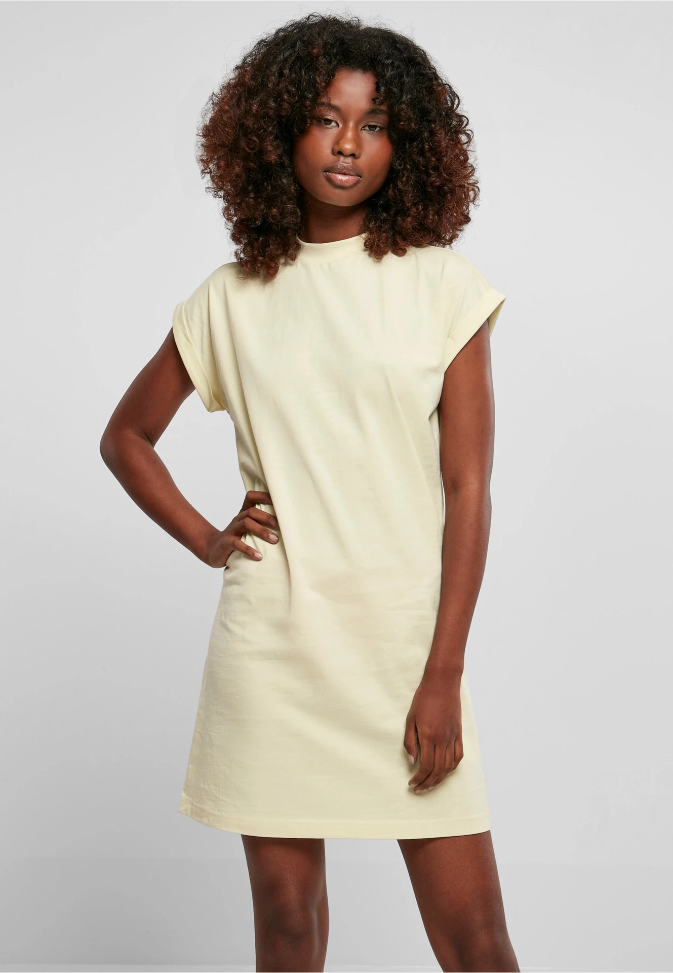 Build Your Brand Ladies Turtle Extended Shoulder Dress
