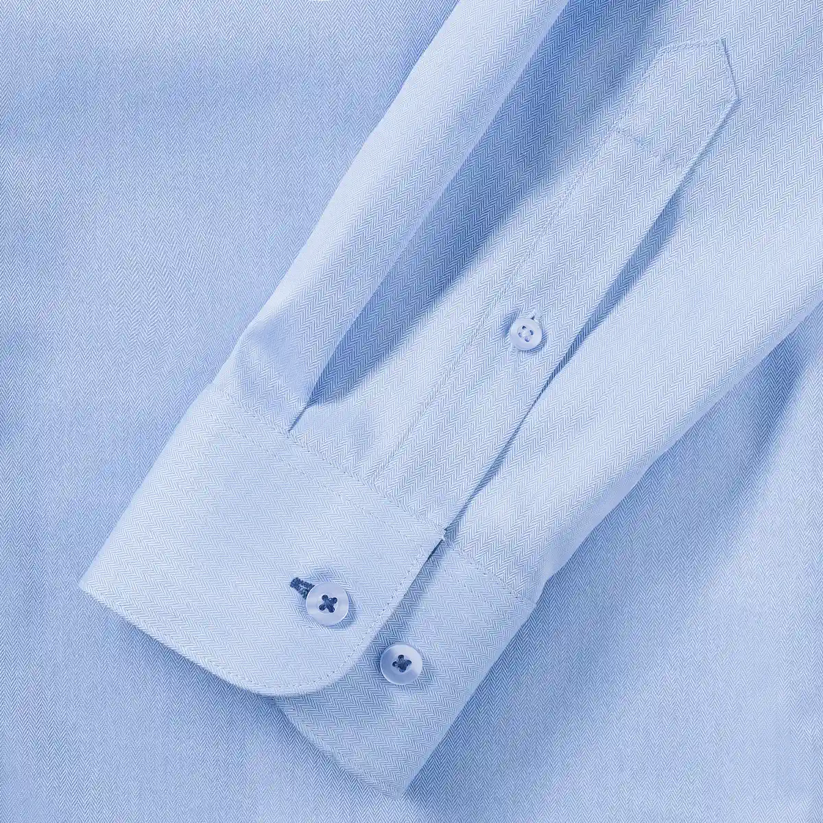 Russell Men's Long Sleeve Tailored Contrast Herringbone Shirt