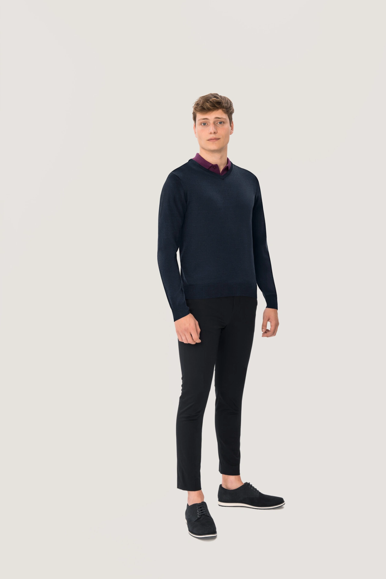 HAKRO V-Pullover 144 Merino Wool HAKRO V-Pullover 144 Merino Wool