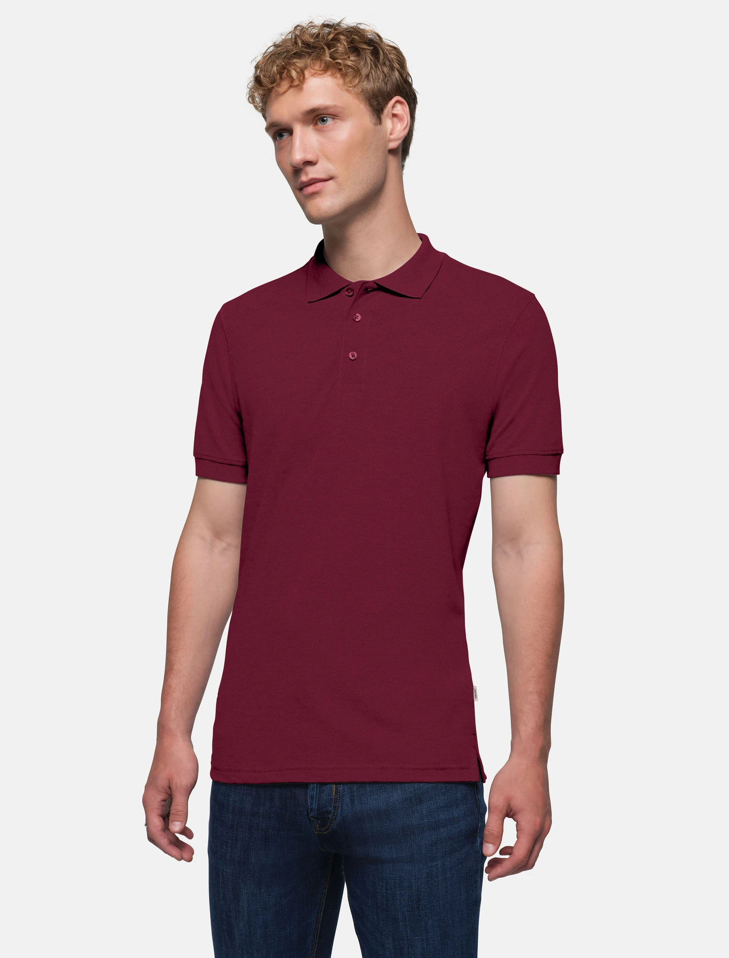 hakro-810-poloshirt-classic-weinrot-model-0 HAKRO Poloshirt 810 Classic