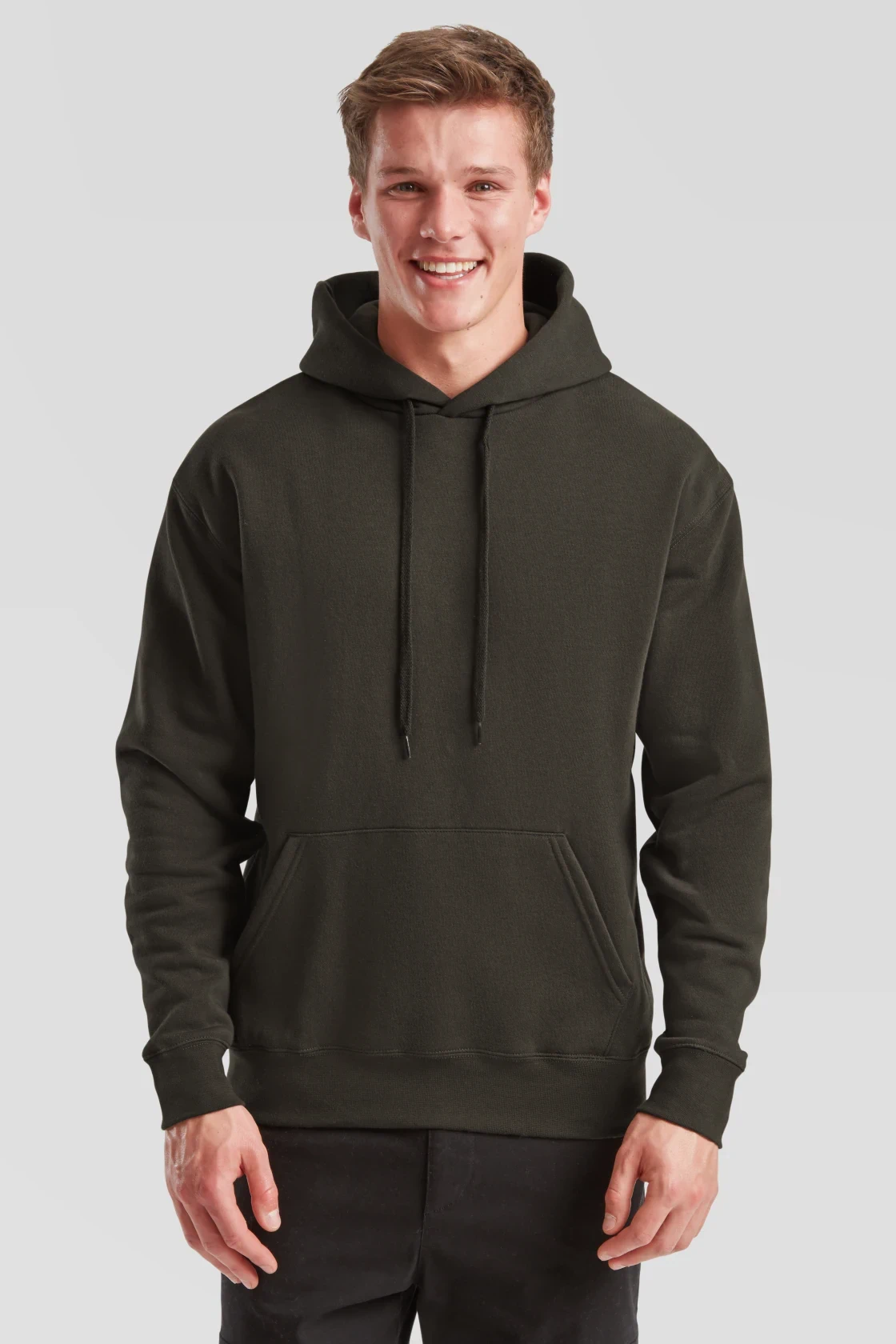fruit-of-the-loom-62-152-0-premium-hooded-sweatshirt-charcoal-model-0 F.O.L. Premium Hooded Sweat