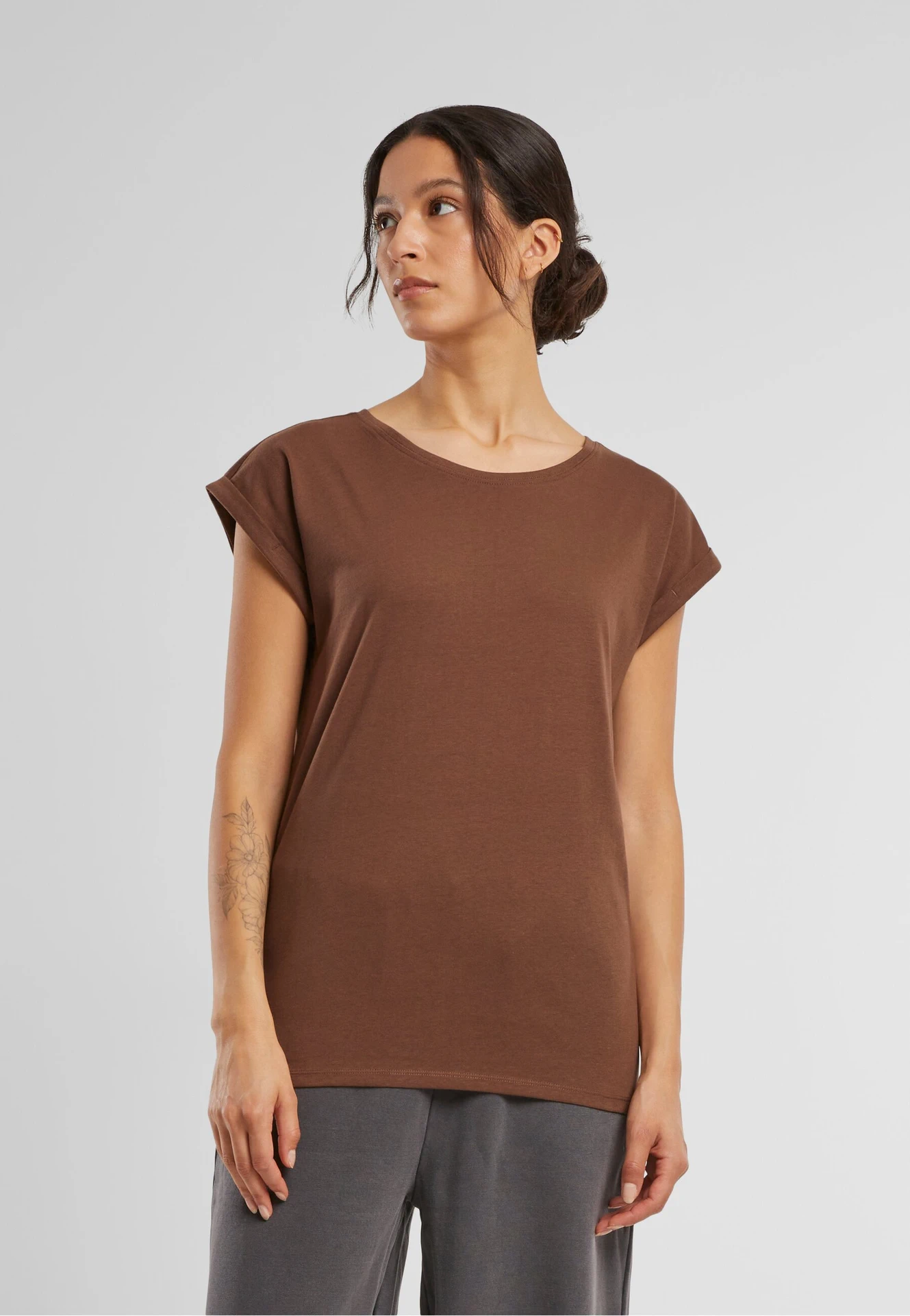 Build Your Brand Ladies Extended Shoulder Tee