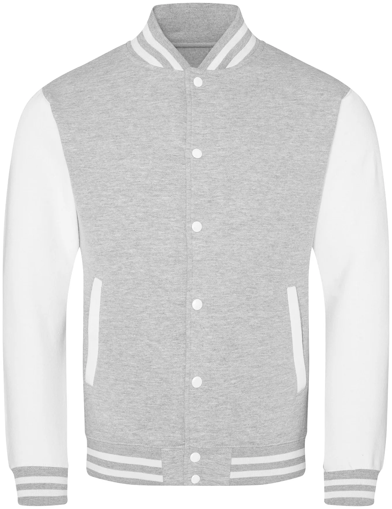 justhoods-jh043-varsity-jacket-heathergrey-white-front-1 Just Hoods Varsity Jacket