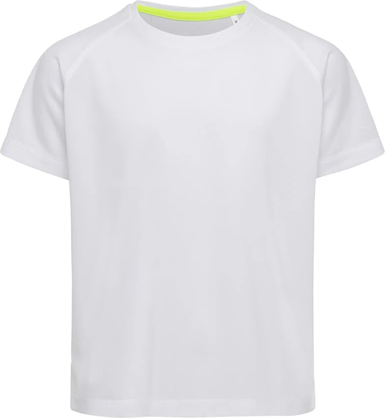 stedman-st8570-mesh-raglan-kids-white-front-4 Stedman Active 140 Raglan for children