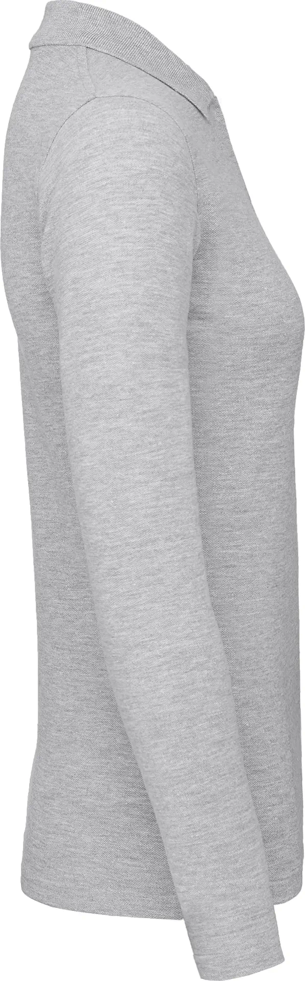 BC-PWI13-ID001-LSL-women-heathergrey-1 B&C Long Sleeve Polo ID.001 Women