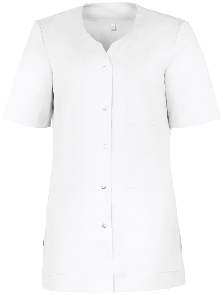 leiber-08-2142-kasack-kurzarm-weiss-front-3 Leiber Damen-Kasack kurzarm 08/2142