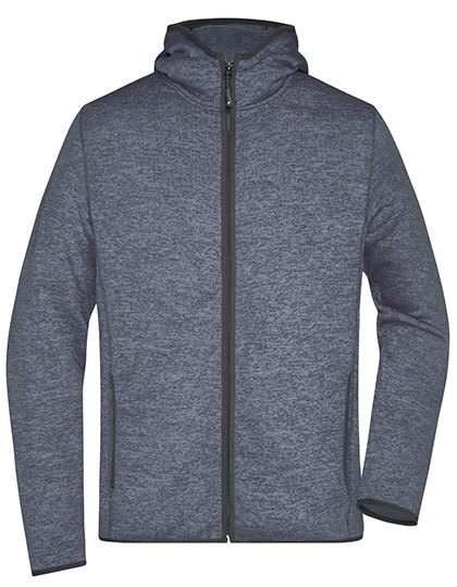 James & Nicholson Men's Knitted Fleece Hoody James & Nicholson Men's Knitted Fleece Hoody