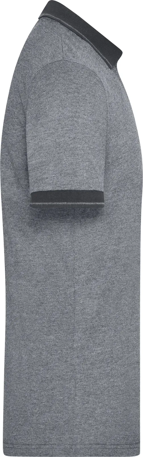 James & Nicholson Mens Jersey Heather Polo