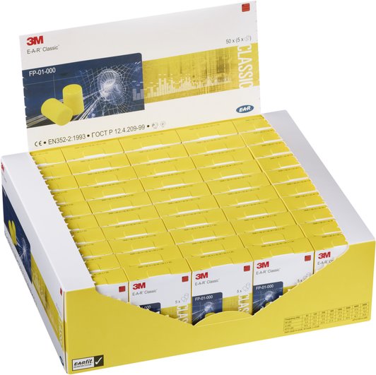 3M Gehörschutzstöpsel E-A-R Classic Taschenpackung 250 Paar 3M Gehörschutzstöpsel E-A-R Classic Taschenpackung 250 Paar