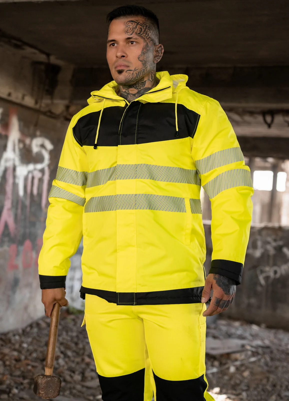 korntex-eosp-eos-hi-vis-workwear-parka-with-printing-area-signalyellow-black-model-0 Korntex EOS Hi-Vis Workwear Parka With Printing Area
