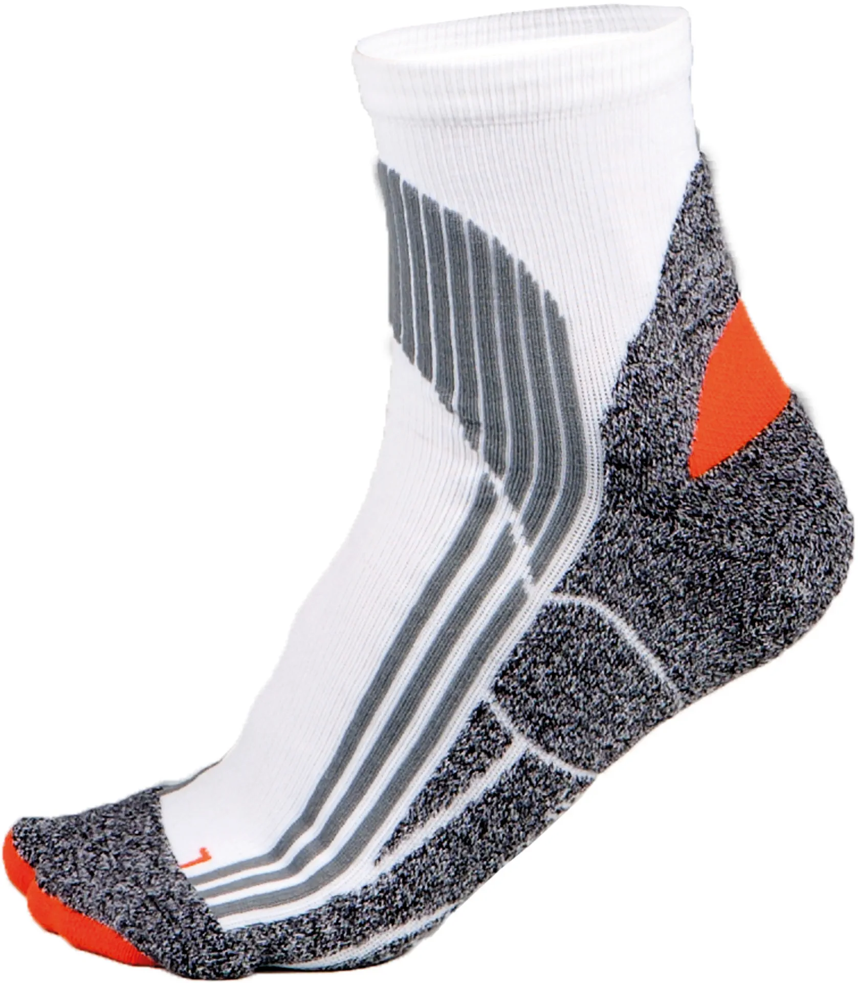 kariban-PA035-lauf-sportsocken-white-grey-orange-front-3 Kariban Lauf-Sportsocken
