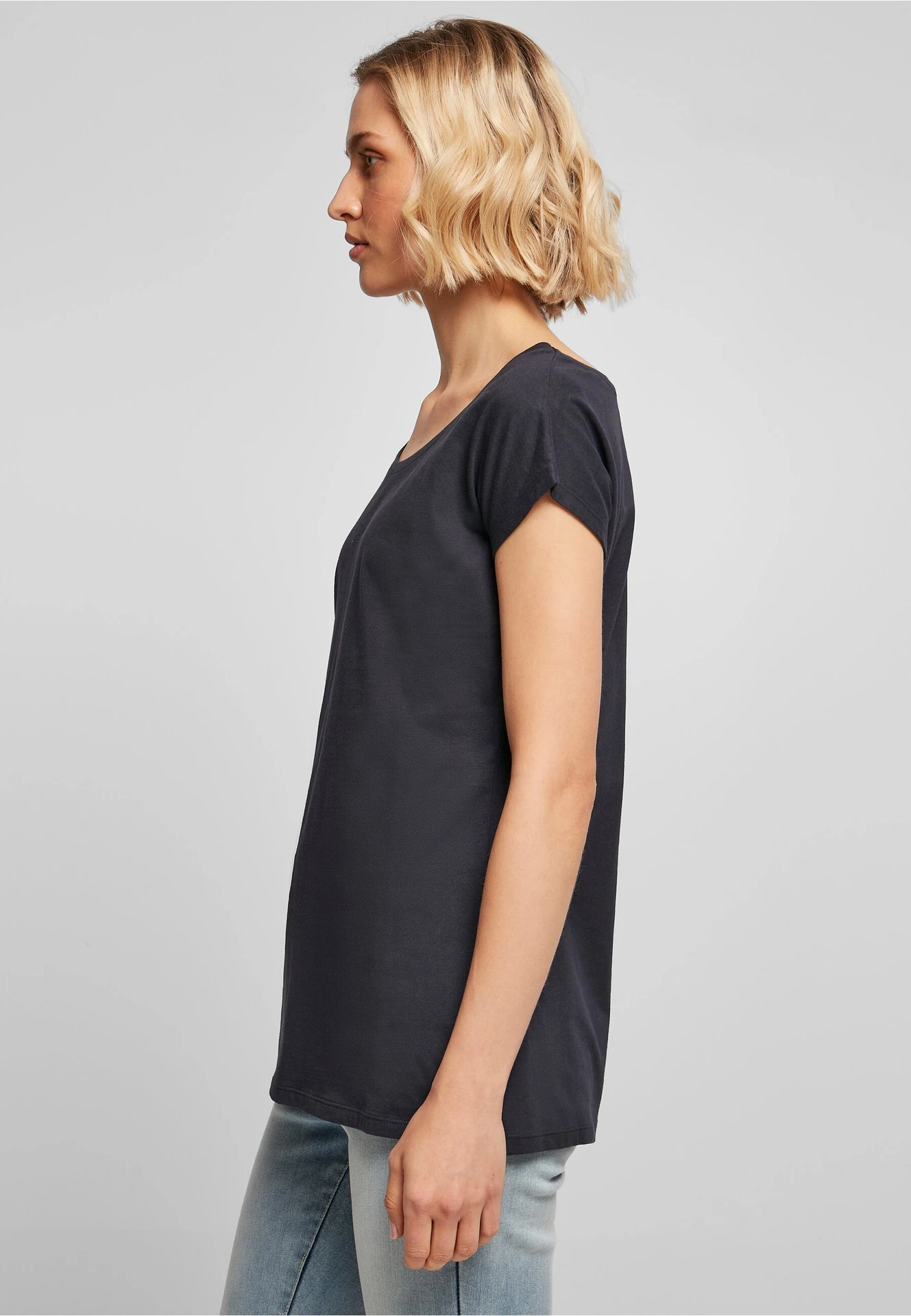 Build Your Brand Ladies Wide Neck Tee