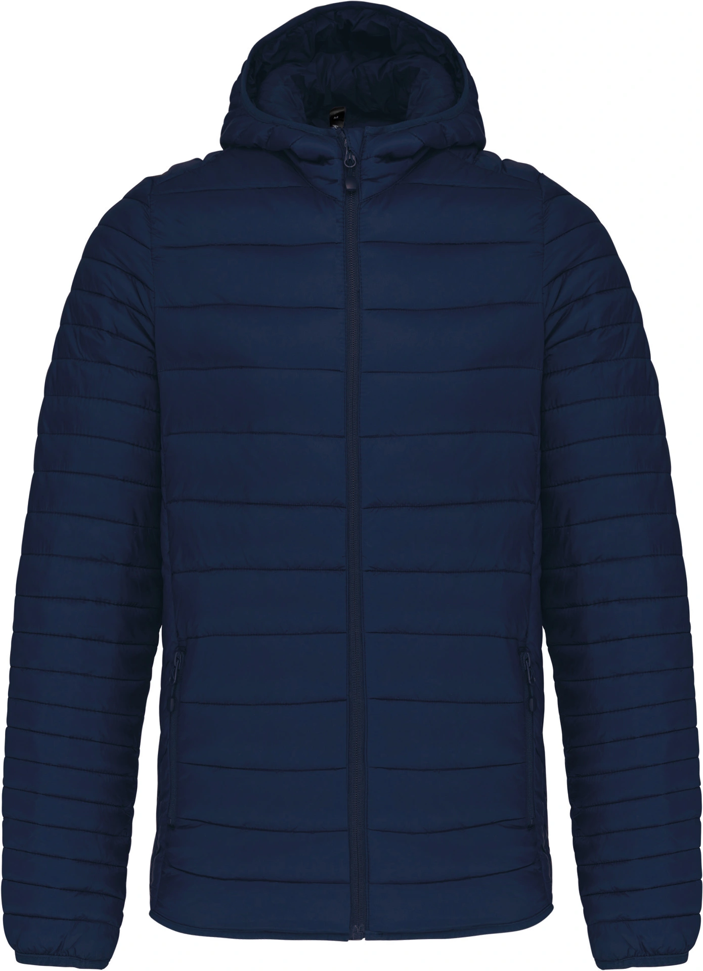 kariban-K6110-leichte-herren-kapuzen-steppjacke-navy-front-3 Kariban Leichte Herren Kapuzen Steppjacke
