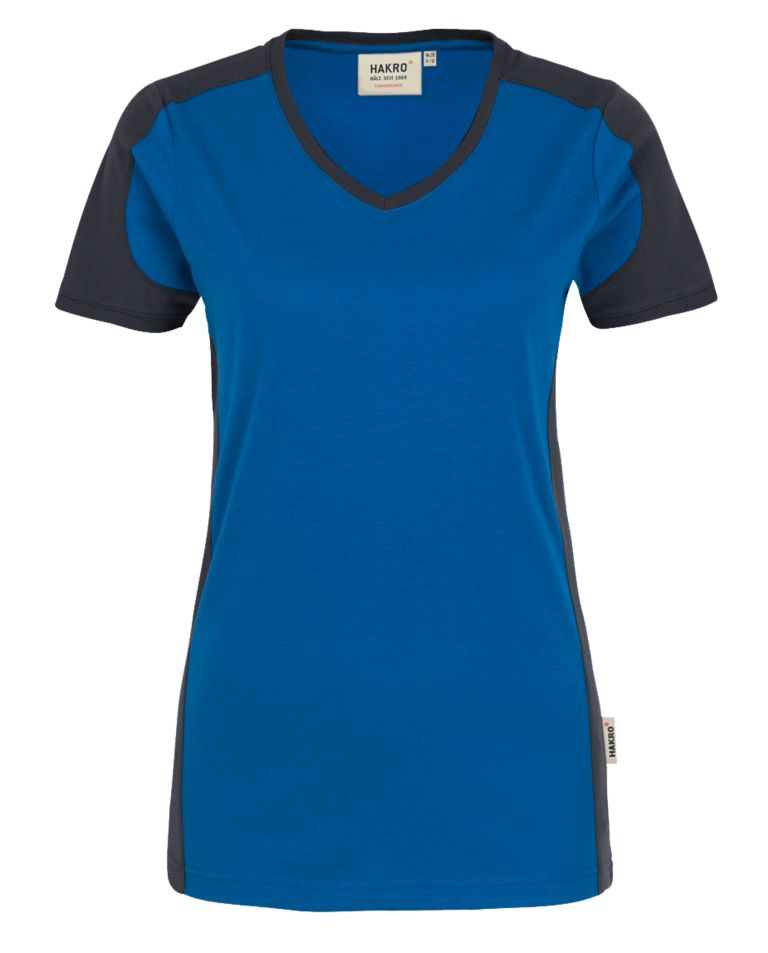 HAKRO Women-V-Shirt-Contrast 190 Mikralinar®