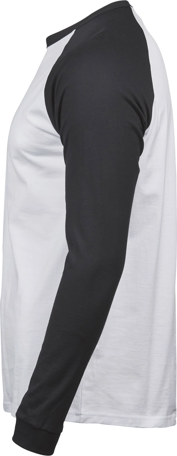 tee-jays-5072-mens-baseball-t-shirt-white-black-left-2 TEE JAYS Men's Baseball Tee