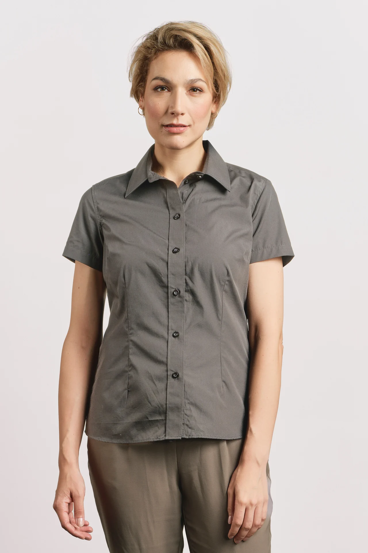 Promodoro Women´s Poplin Shirt Short Sleeve