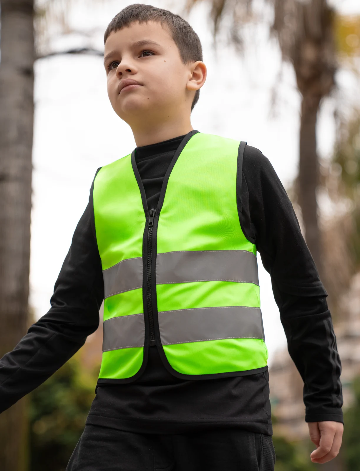 Korntex Kids´ Hi-Vis Safety Vest with Front Zipper Aalborg