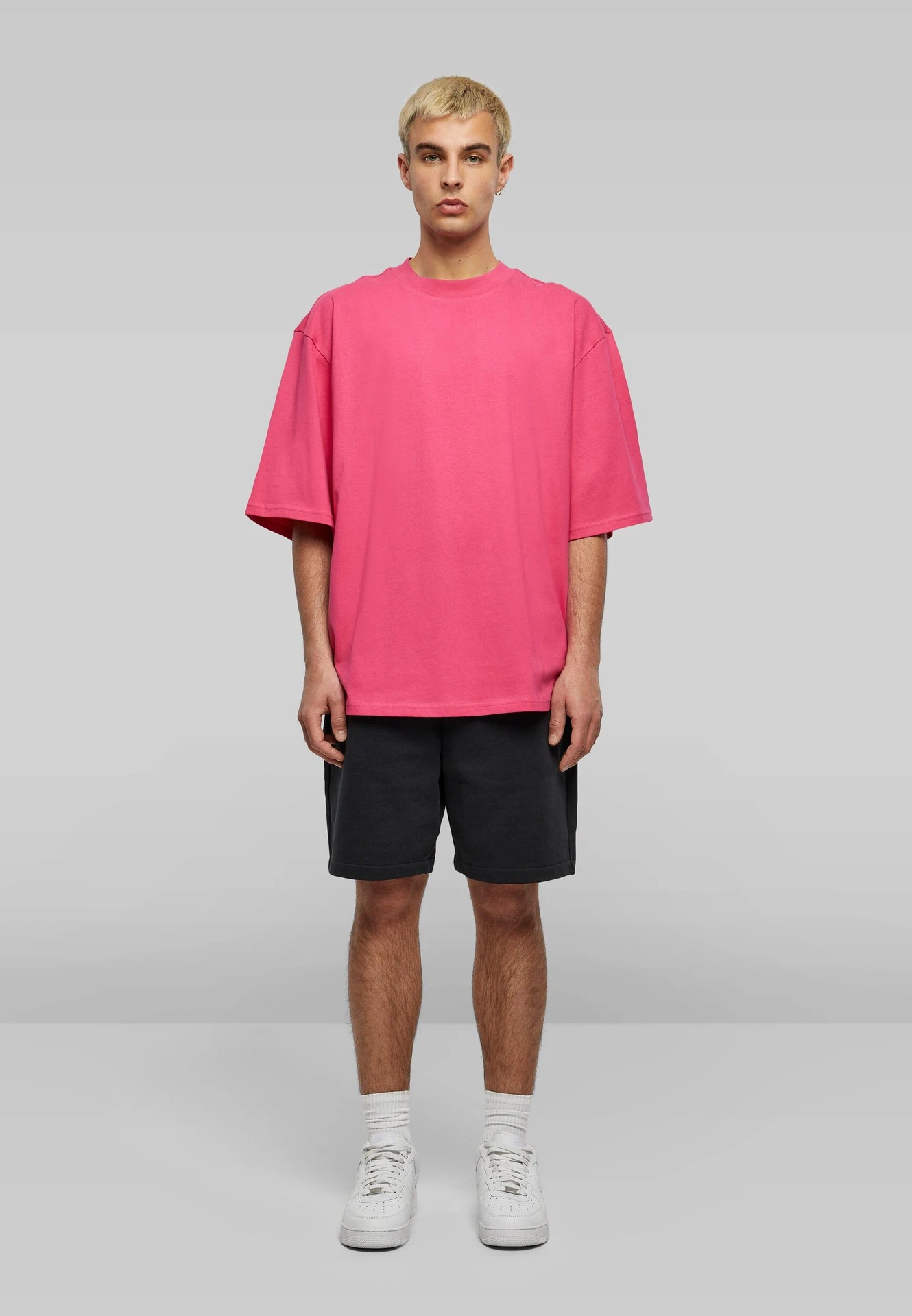 BYB-BY256-oversized-sleeve-t-shirt-hibiskuspink-model-3 Build Your Brand Oversized Sleeve Tee